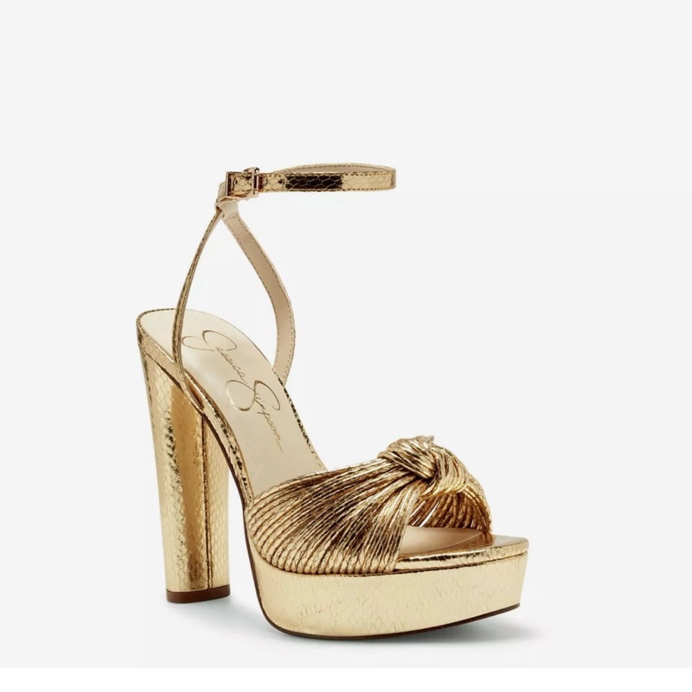 Gold Platform Heel Sandals